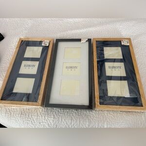 Element Black&Brown Triple Photo Frames, Set/3. NWOT, cellophane split, unused.
